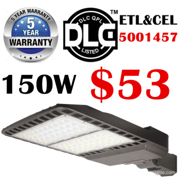 UL ETL DLC led luz de calle sensor ip65 controlado 150 w inteligente sensor de movimiento de luz controlado sin parpadeo